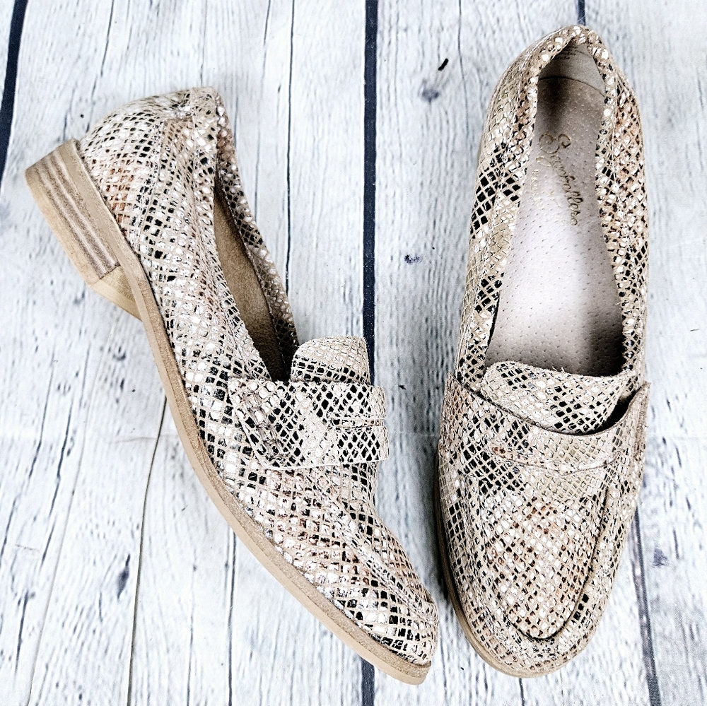SEYCHELLES | Weekenders snake print leather slip-on loafers shoes
